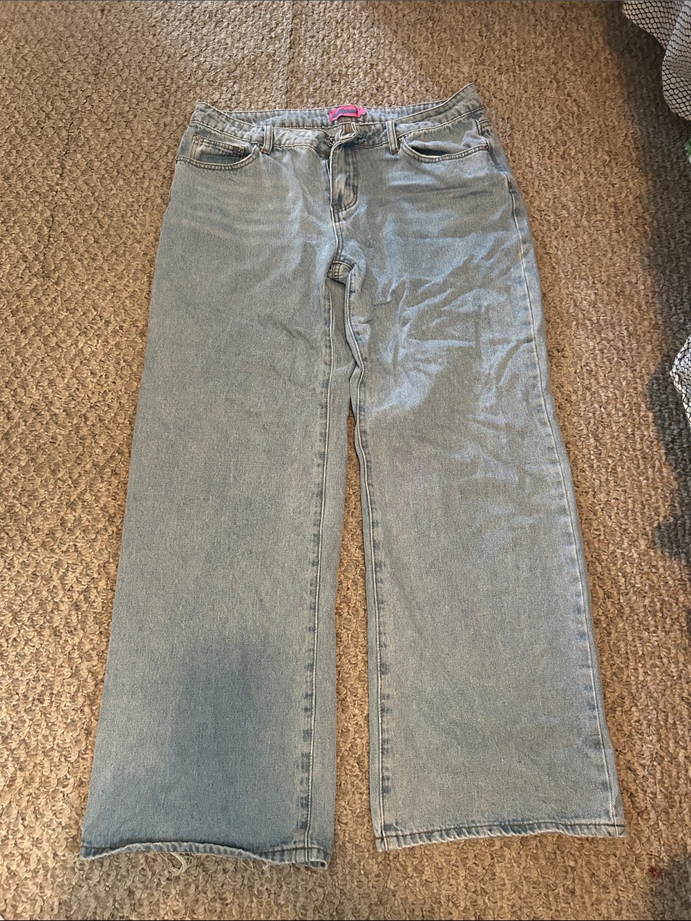 Edikted Light Blue Wide-Leg Jeans